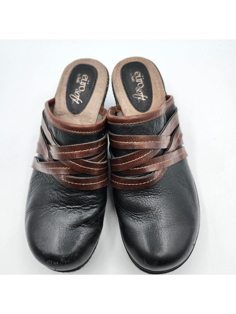 Sofft Black and Brown Women's Mules